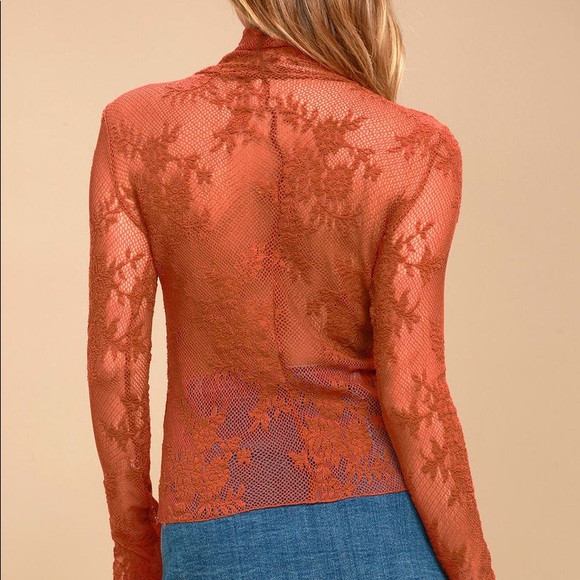 FREE PEOPLE LACE TURTLENECK - Picture 2 of 5